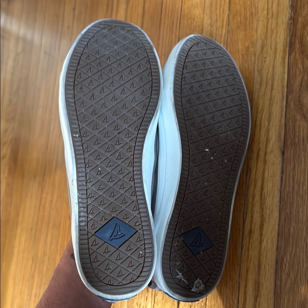 Sperry Gray Casual Canvas Shoes Woman 8.5 - Picture 8 of 8